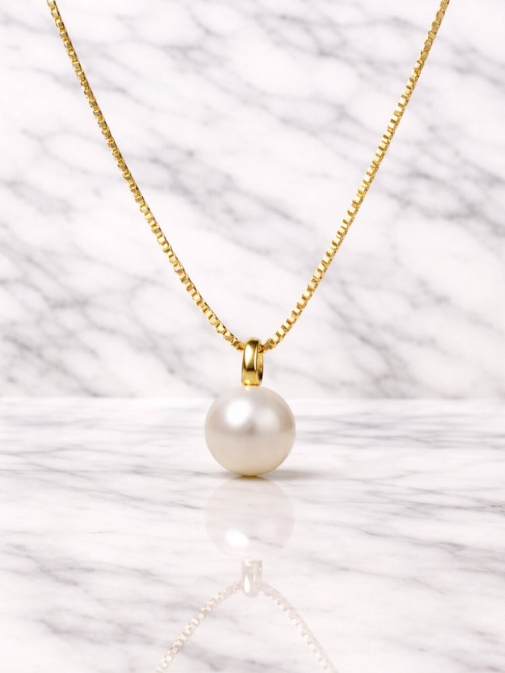 "The Newporter" Freshwater Pearl Necklace (gold or silver) - Picture 3 of 5